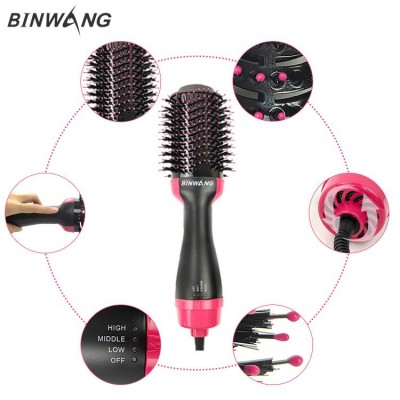 Hair Dryer Brush, Hot Air Brush, One Step Hair Dryer & Volumizer 3 in 1 Upgrade Feature Anti-scald Hair Straightener Brush